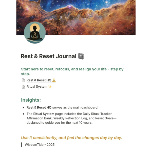 Rest & Reset Journal
